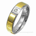 316L Stainless Steel Ring for Men, High-technology PVD Plating, OEM Orders are Accepted